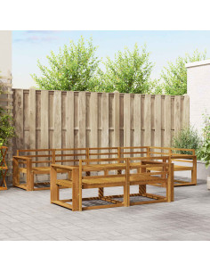 Set di divani da esterno 7 pcs Naturale