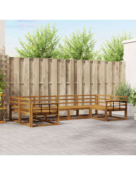 Set di divani da esterno 6 pcs Naturale