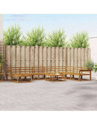 Set di divani da esterno 9 pcs Naturale