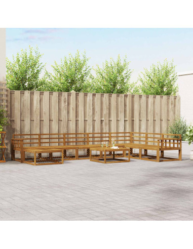 Set di divani da esterno 9 pcs Naturale