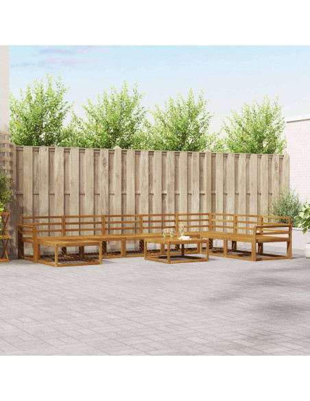 Set di divani da esterno 9 pcs Naturale