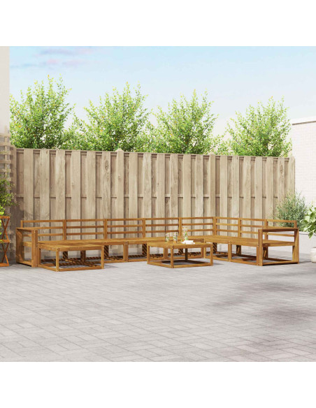 Set di divani da esterno 9 pcs Naturale