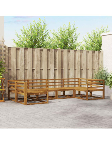 Set di divani da esterno 6 pcs Naturale