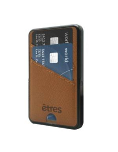 Etres Powerbank 5000mAh Wireless Magnetico con Portacarte Brown