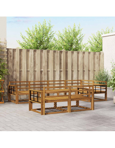 Set di divani da esterno 7 pcs Naturale