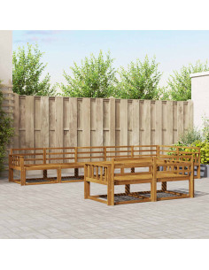 Set di divani da esterno 8 pcs Naturale