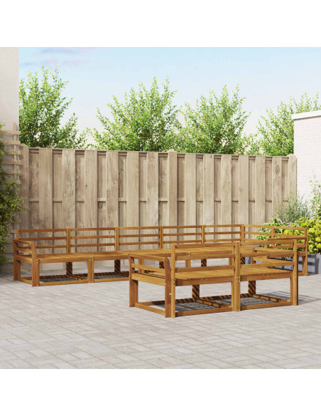 Set di divani da esterno 8 pcs Naturale