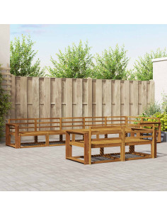 Set di divani da esterno 8 pcs Naturale