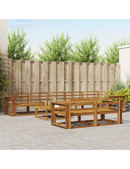 Set di divani da esterno 9 pcs Naturale