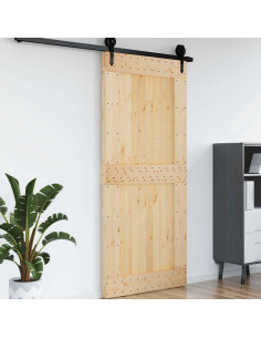 Porta NARVIK Naturale 100 x 210 cm Legno di pino solido