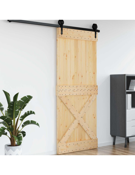 Porta NARVIK Naturale 95 x 210 cm Legno di pino solido