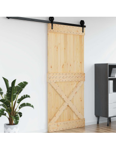 Porta NARVIK Naturale 100 x 210 cm Legno di pino solido