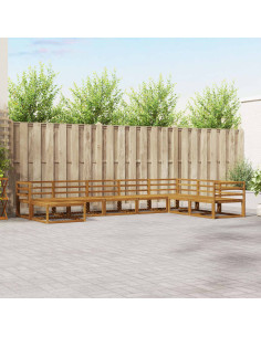 Set di divani da esterno 8 pcs Naturale