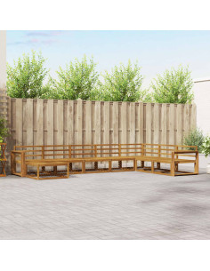 Set di divani da esterno 8 pcs Naturale