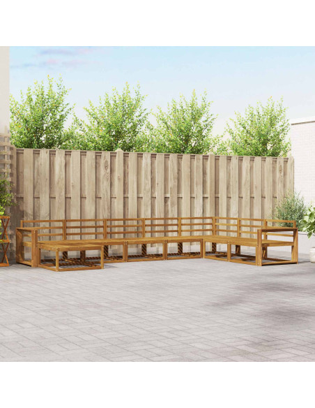 Set di divani da esterno 8 pcs Naturale