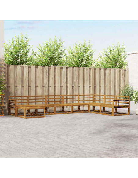 Set di divani da esterno 8 pcs Naturale