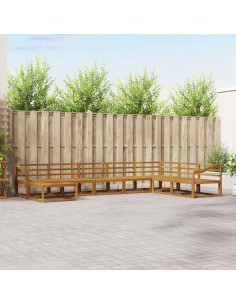 Set di divani da esterno 8 pcs Naturale