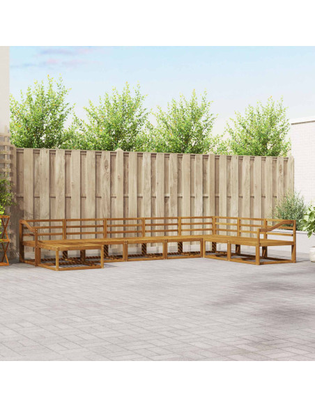 Set di divani da esterno 8 pcs Naturale