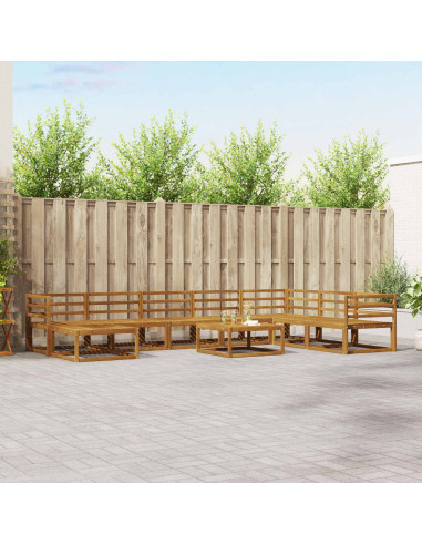 Set di divani da esterno 9 pcs Naturale