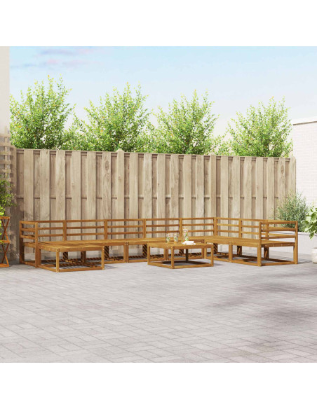 Set di divani da esterno 9 pcs Naturale