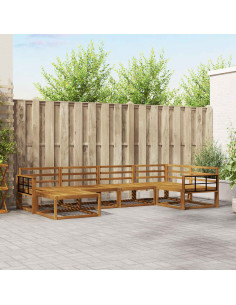 Set di divani da esterno 6 pcs Naturale