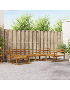 Set di divani da esterno 6 pcs Naturale