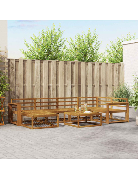 Set di divani da esterno 7 pcs Naturale