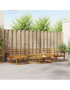 Set di divani da esterno 7 pcs Naturale