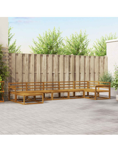 Set di divani da esterno 7 pcs Naturale