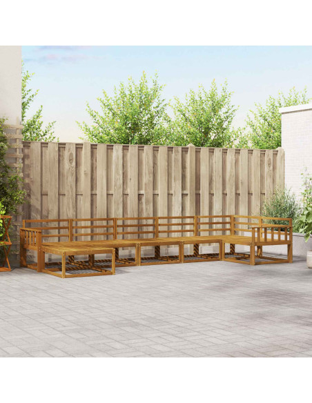 Set di divani da esterno 7 pcs Naturale