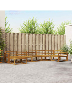 Set di divani da esterno 7 pcs Naturale