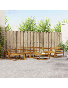 Set di divani da esterno 8 pcs Naturale