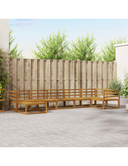 Set di divani da esterno 7 pcs Naturale