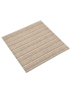 Tappeto 20 pcs Beige Striato 50 x 50 cm 100% Polipropilene