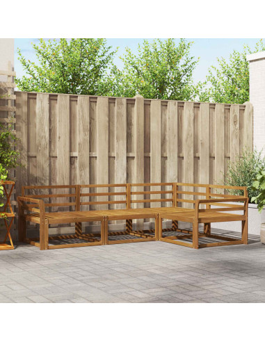 Set di divani da esterno 4 pcs Naturale