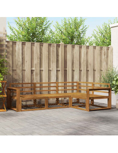 Set di divani da esterno 4 pcs Naturale