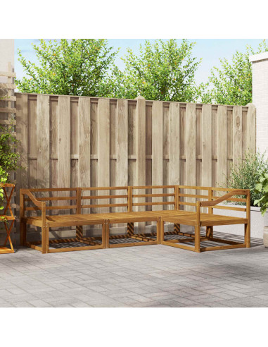 Set di divani da esterno 4 pcs Naturale