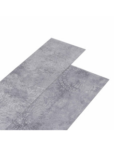 Listello per Pavimentazione Autoadesivo 32 pcs Grigio Cemento