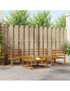 Set di divani da esterno 5 pcs Naturale