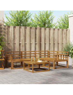 Set di divani da esterno 5 pcs Naturale