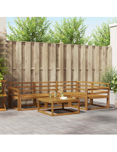 Set di divani da esterno 5 pcs Naturale