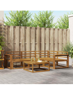 Set di divani da esterno 5 pcs Naturale