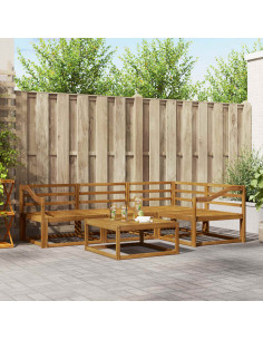 Set di divani da esterno 5 pcs Naturale