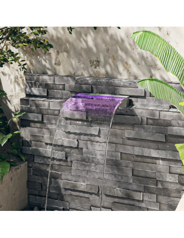 Sfioratore a Cascata con LED RGB Acciaio Inox 45 cm