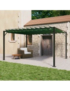 Gazebo con tetto ventilato Verde 3 x 4 x 2,14 m