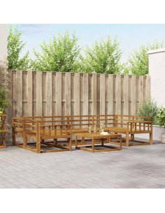 Set di divani da esterno 7 pcs Naturale