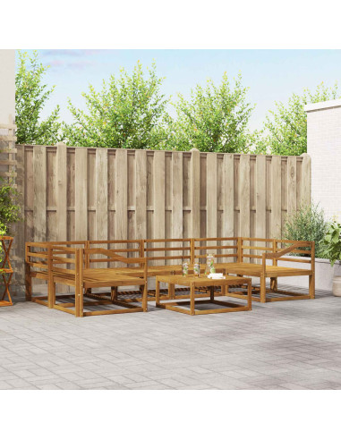 Set di divani da esterno 7 pcs Naturale