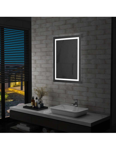 Specchio LED da Bagno con Sensore Tattile 60x80 cm
