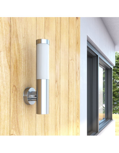 Lampioncini moderni da giardino in acciaio inox interno ed esterno,2