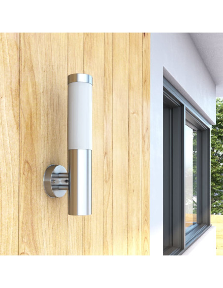 Lampioncini moderni da giardino in acciaio inox interno ed esterno,2